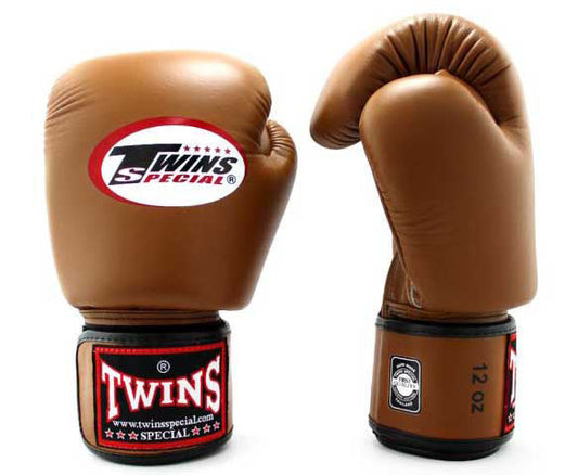 TWINS Boxing Gloves- Premium Leather w/ Velcro - Bold Colors - Red, Brown, Lime Green, Blue, Lavender