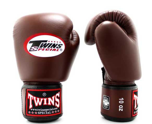 TWINS Boxing Gloves- Premium Leather w/ Velcro - Dark Colors - Maroon, Dark Brown, Green, Navy, Purple