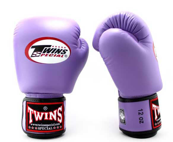 TWINS Boxing Gloves- Premium Leather w/ Velcro - Bold Colors - Red, Brown, Lime Green, Blue, Lavender