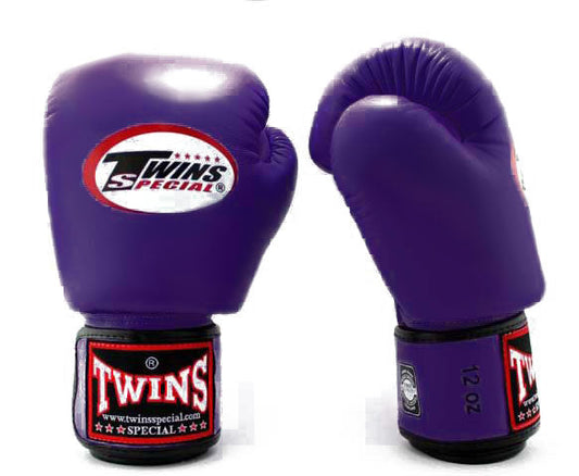 TWINS Boxing Gloves- Premium Leather w/ Velcro - Dark Colors - Maroon, Dark Brown, Green, Navy, Purple