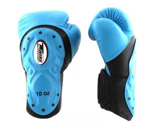 TWINS Boxing Gloves - Velcro Extended Cuff - Light Blue, Orange, Red, Silver, Gold