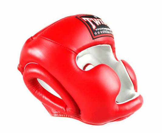 TWINS Headgear - Full Face - TWINS Boxing, MMA & Muay Thai - Red