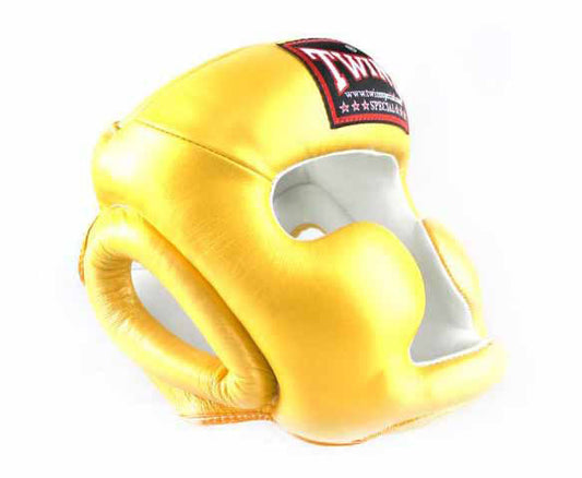 TWINS Headgear - Full Face - TWINS Boxing, MMA & Muay Thai - Gold