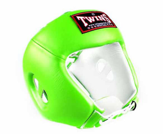 TWINS Headgear - Open Chin - TWINS Boxing, MMA & Muay Thai - Green