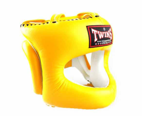 TWINS Headgear - Nose Guard - Dual Color - TWINS Boxing, MMA & Muay Thai - Yellow