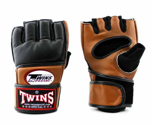 TWINS MMA Gloves- TWINS Boxing, MMA & Muay Thai - Brown, Black