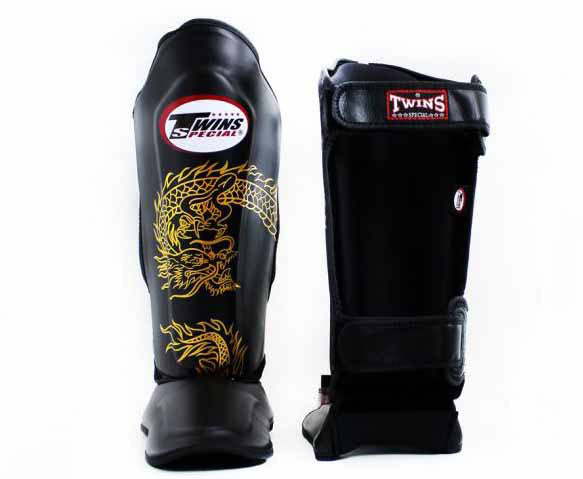 TWINS Shin Guards - Dragon - TWINS Muay Thai, Kicking, Martial Arts & MMA - Black, Gold