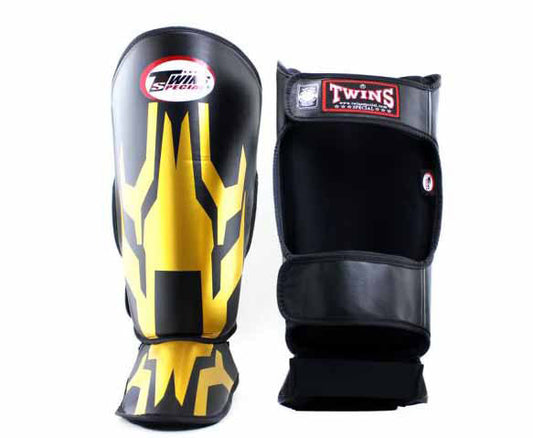 TWINS Shin Guards - Signature - TWINS Muay Thai, Kicking, Martial Arts & MMA - Gold, Black