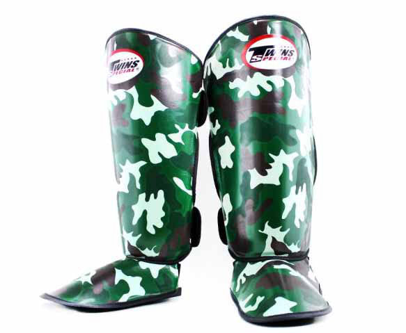 TWINS Shin Guards - Camouflage - TWINS Muay Thai, Kicking, Martial Arts & MMA - Green, Grey, Blue, Yellow, Orange, Red