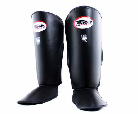 TWINS Classic Shin Guards- Premium Leather - Black, White, Gold, Silver