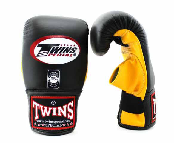 TWINS Training Gloves- TWINS Boxing, MMA & Muay Thai - Yellow, Black