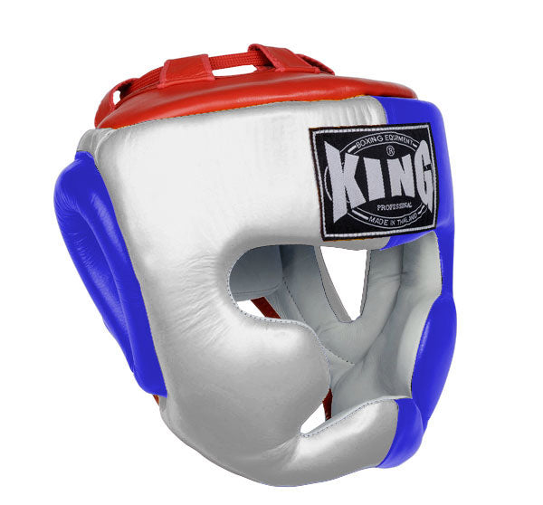 KING Head Guard- Full Coverage - Triple Color - White - Blue - Black Red Yellow