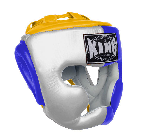 KING Head Guard- Full Coverage - Triple Color - White - Blue - Black Red Yellow