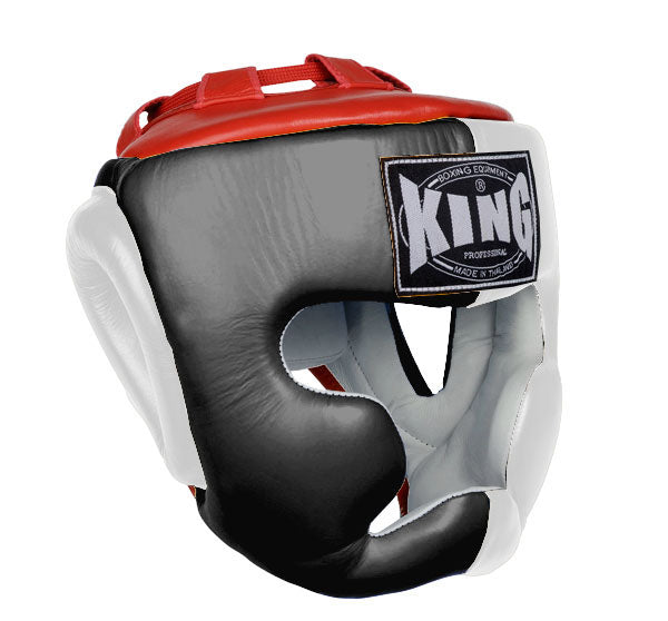 KING Head Guard- Full Coverage - Triple Color - Black - White - Blue Red Yellow