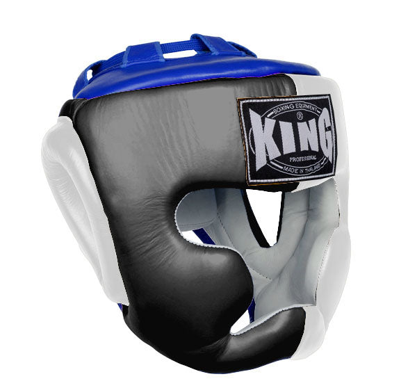 KING Head Guard- Full Coverage - Triple Color - Black - White - Blue Red Yellow