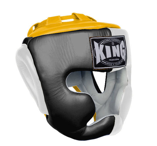 KING Head Guard- Full Coverage - Triple Color - Black - White - Blue Red Yellow