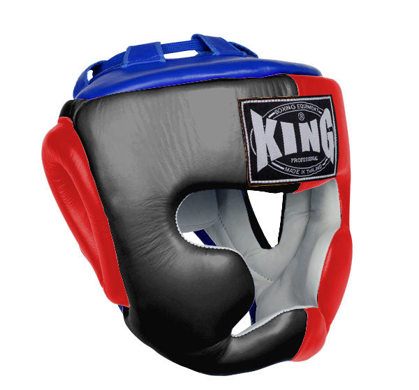 KING Head Guard- Full Coverage - Triple Color - Black - Red - Blue White Yellow