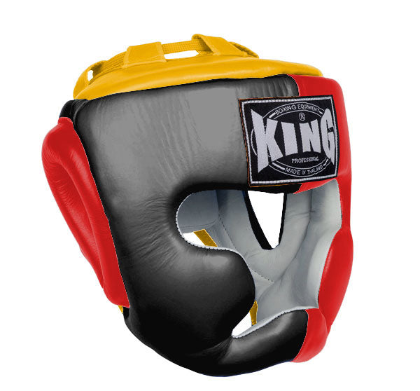 KING Head Guard- Full Coverage - Triple Color - Black - Red - Blue White Yellow