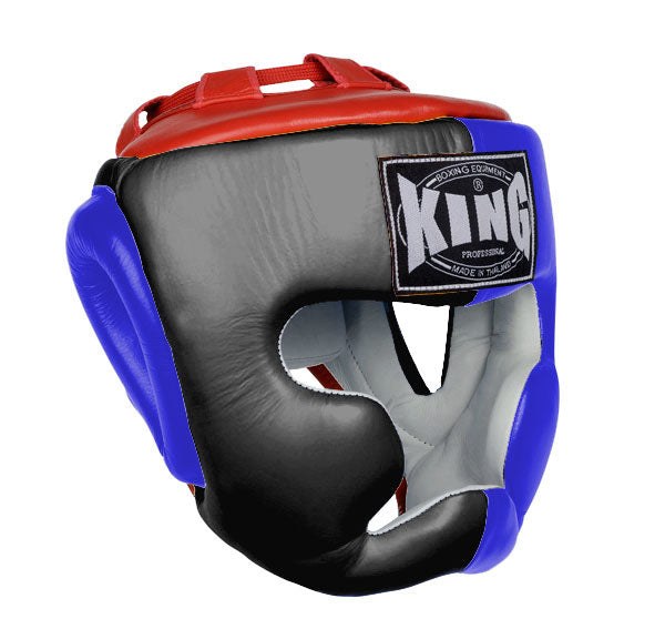 KING Head Guard- Full Coverage - Triple Color - Black - Blue - Red White Yellow