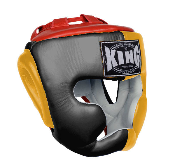 KING Head Guard- Full Coverage - Triple Color - Black - Yellow - Blue Red White