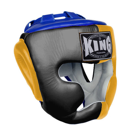 KING Head Guard- Full Coverage - Triple Color - Black - Yellow - Blue Red White