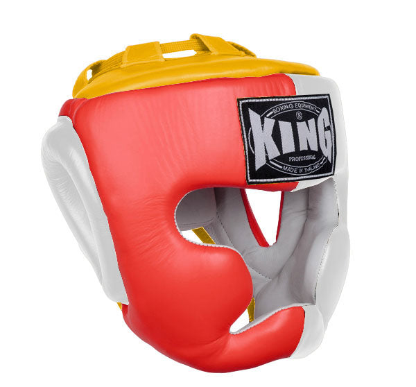 KING Head Guard- Full Coverage - Triple Color - Red - White - Black Blue Yellow