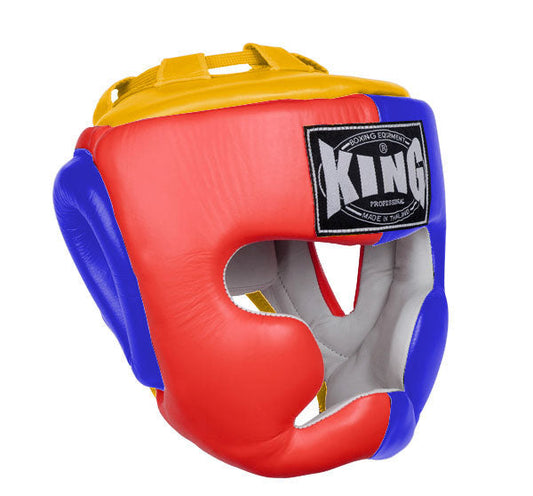 KING Head Guard- Full Coverage - Triple Color - Red - Blue - Black Yellow White