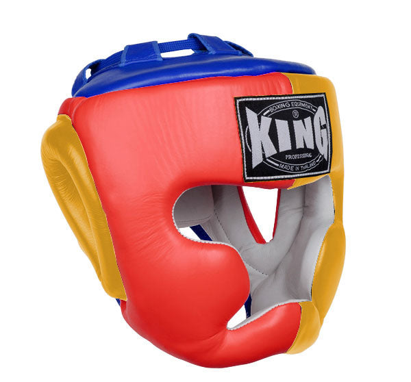 KING Head Guard- Full Coverage - Triple Color - Red - Yellow - Black Blue White