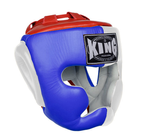 KING Head Guard- Full Coverage - Triple Color - Blue - White - Black Red Yellow