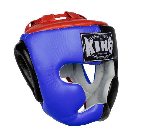 KING Head Guard- Full Coverage - Triple Color - Blue - Black - Red White Yellow