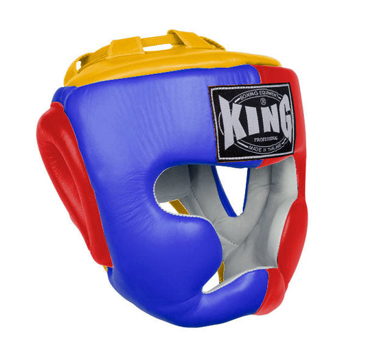 KING Head Guard- Full Coverage - Triple Color - Blue - Red - Black White Yellow