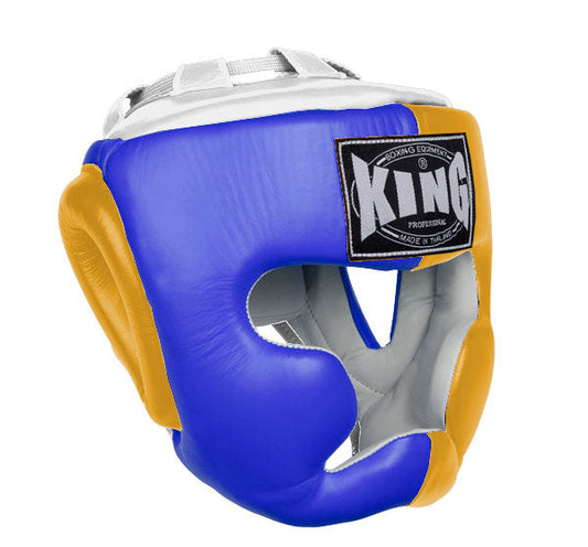 KING Head Guard- Full Coverage - Triple Color - Blue - Yellow - Black Red White