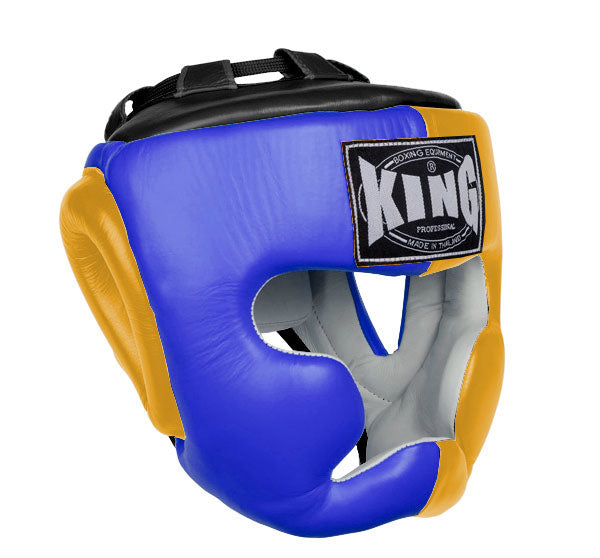 KING Head Guard- Full Coverage - Triple Color - Blue - Yellow - Black Red White