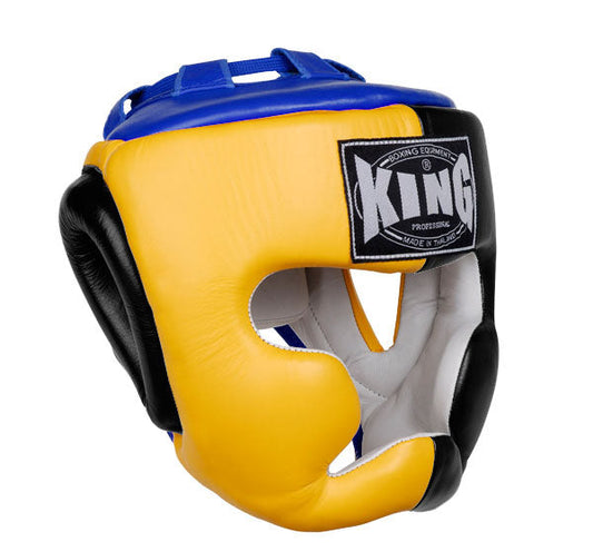 KING Head Guard- Full Coverage - Triple Color - Yellow - Black - Blue Red White