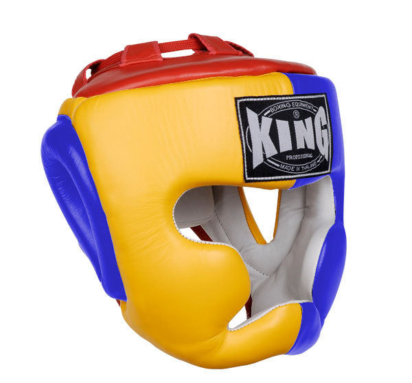 KING Head Guard- Full Coverage - Triple Color - Yellow - Blue - Black Red White