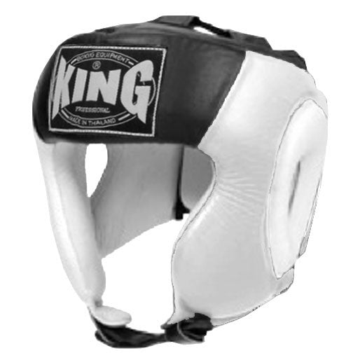 KING Head Guard- Open Chin - Dual Color - White - Black Blue Red Yellow