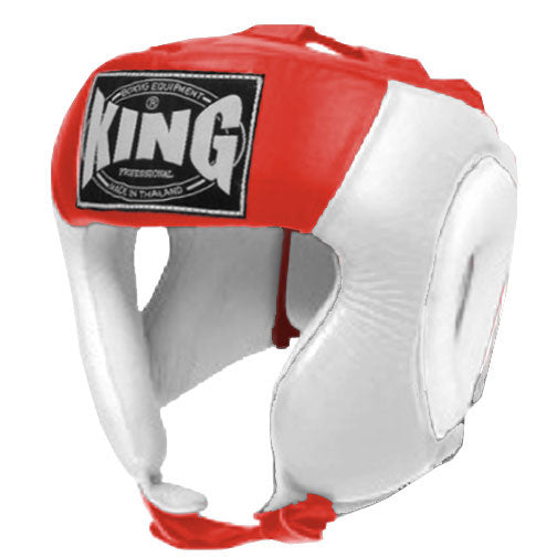 KING Head Guard- Open Chin - Dual Color - White - Black Blue Red Yellow