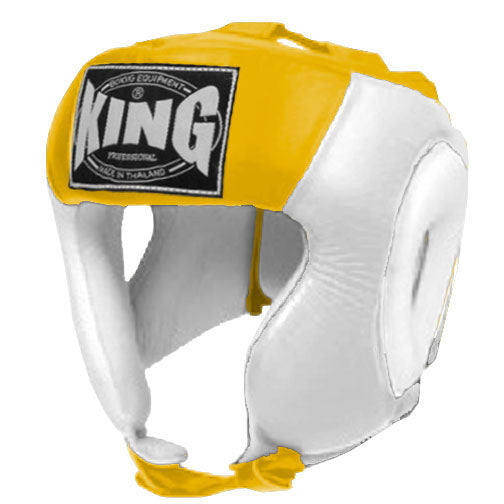 KING Head Guard- Open Chin - Dual Color - White - Black Blue Red Yellow