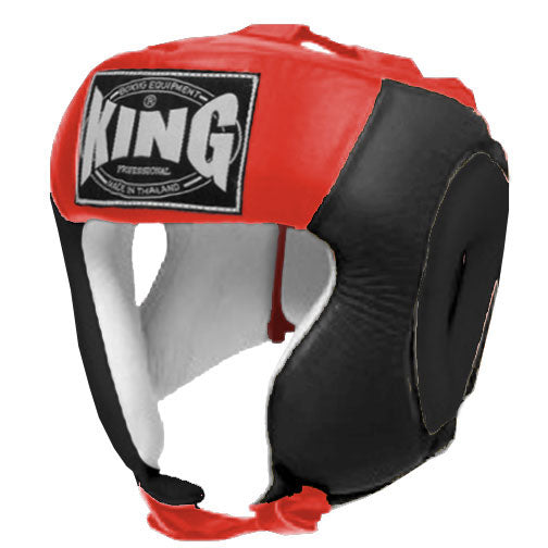 KING Head Guard- Open Chin - Dual Color - Black - Blue Red White Yellow