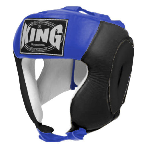 KING Head Guard- Open Chin - Dual Color - Black - Blue Red White Yellow