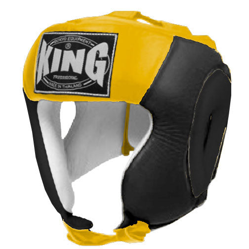 KING Head Guard- Open Chin - Dual Color - Black - Blue Red White Yellow