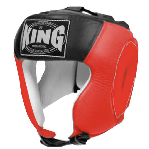 KING Head Guard- Open Chin - Dual Color - Red - Black Blue White Yellow