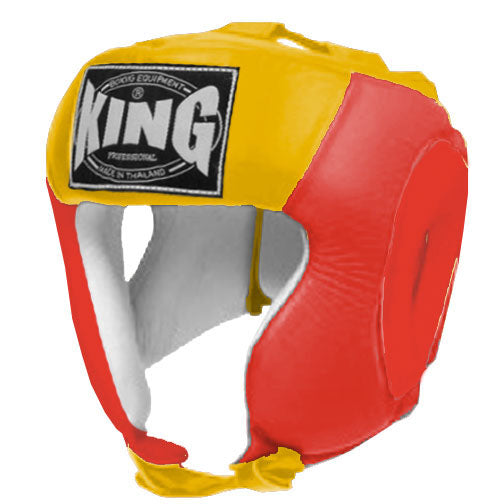 KING Head Guard- Open Chin - Dual Color - Red - Black Blue White Yellow