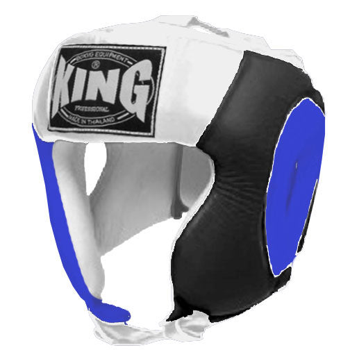 KING Head Guard- Open Chin - Triple Color - Blue - Black - Red White Yellow