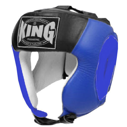 KING Head Guard- Open Chin - Dual Color - Blue - Black Red White Yellow