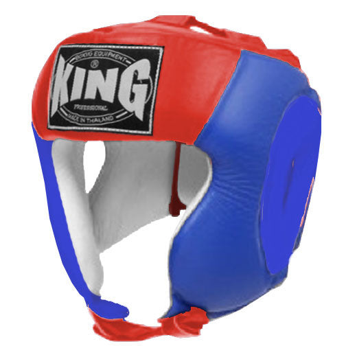 KING Head Guard- Open Chin - Dual Color - Blue - Black Red White Yellow