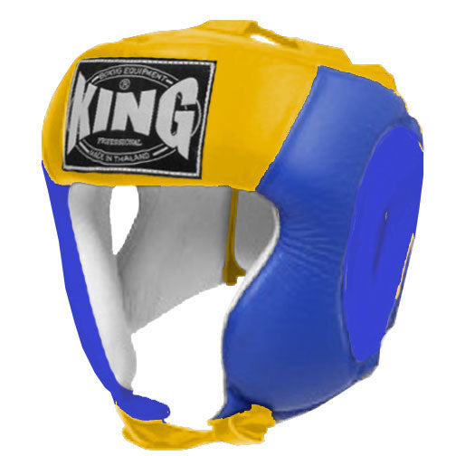 KING Head Guard- Open Chin - Dual Color - Blue - Black Red White Yellow