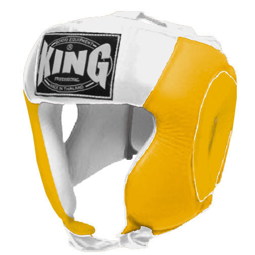 KING Head Guard- Open Chin - Dual Color - Yellow - Black Blue Red White