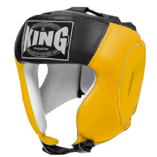 KING Head Guard- Open Chin - Dual Color - Yellow - Black Blue Red White