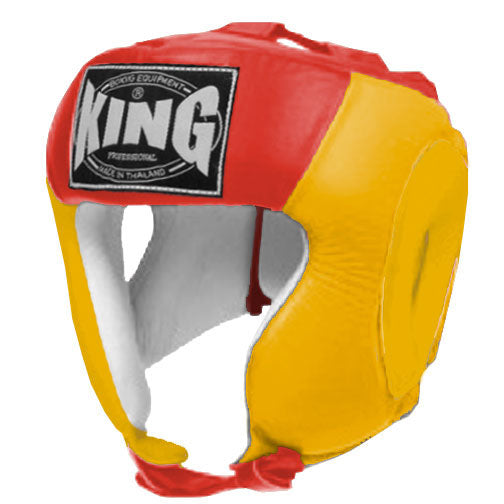 KING Head Guard- Open Chin - Dual Color - Yellow - Black Blue Red White